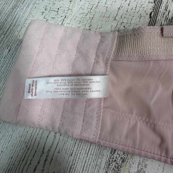 Cacique 40G Pink Boost Strapless Bra MSRP $58 Multiway Convertible - Picture 3 of 8